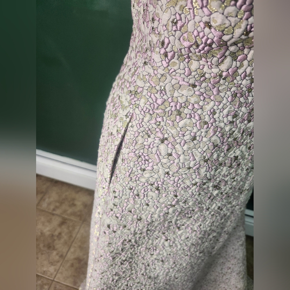 Alyce Paris Pink Floral Off-Shoulder Maxi Dress - Picture 3 of 13